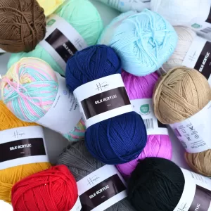Silk Acrylic Yarn